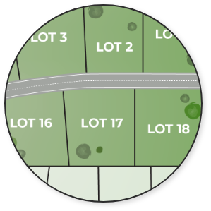close up of lot map