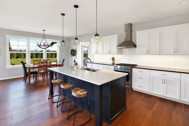 An example of a kitchen concept with large island.
